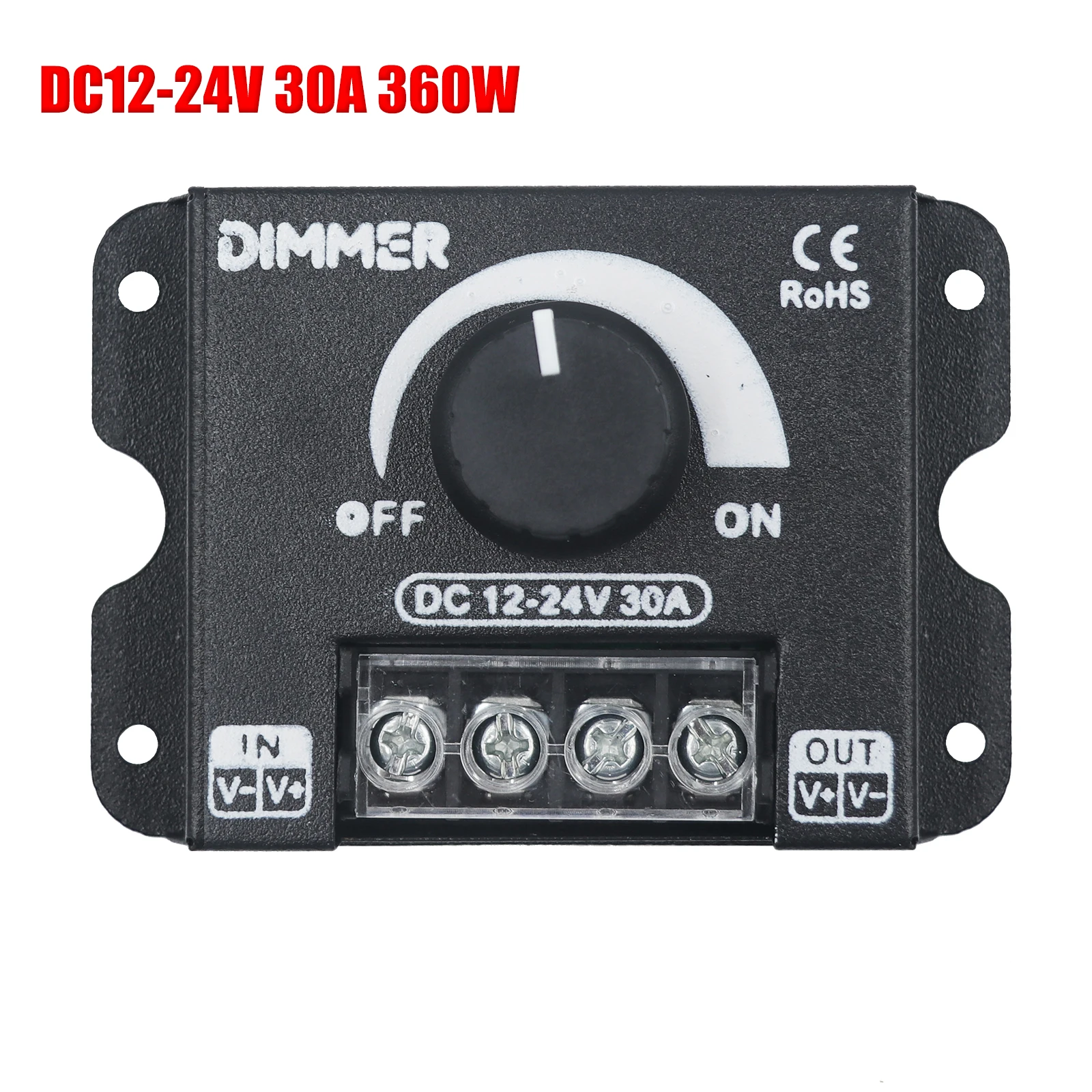 DC12V-24V LED Dimmer Switch 30A 360W Brightness Adjustable Controller For Single Color Led Strip Light Lamp Dimming Dimmers