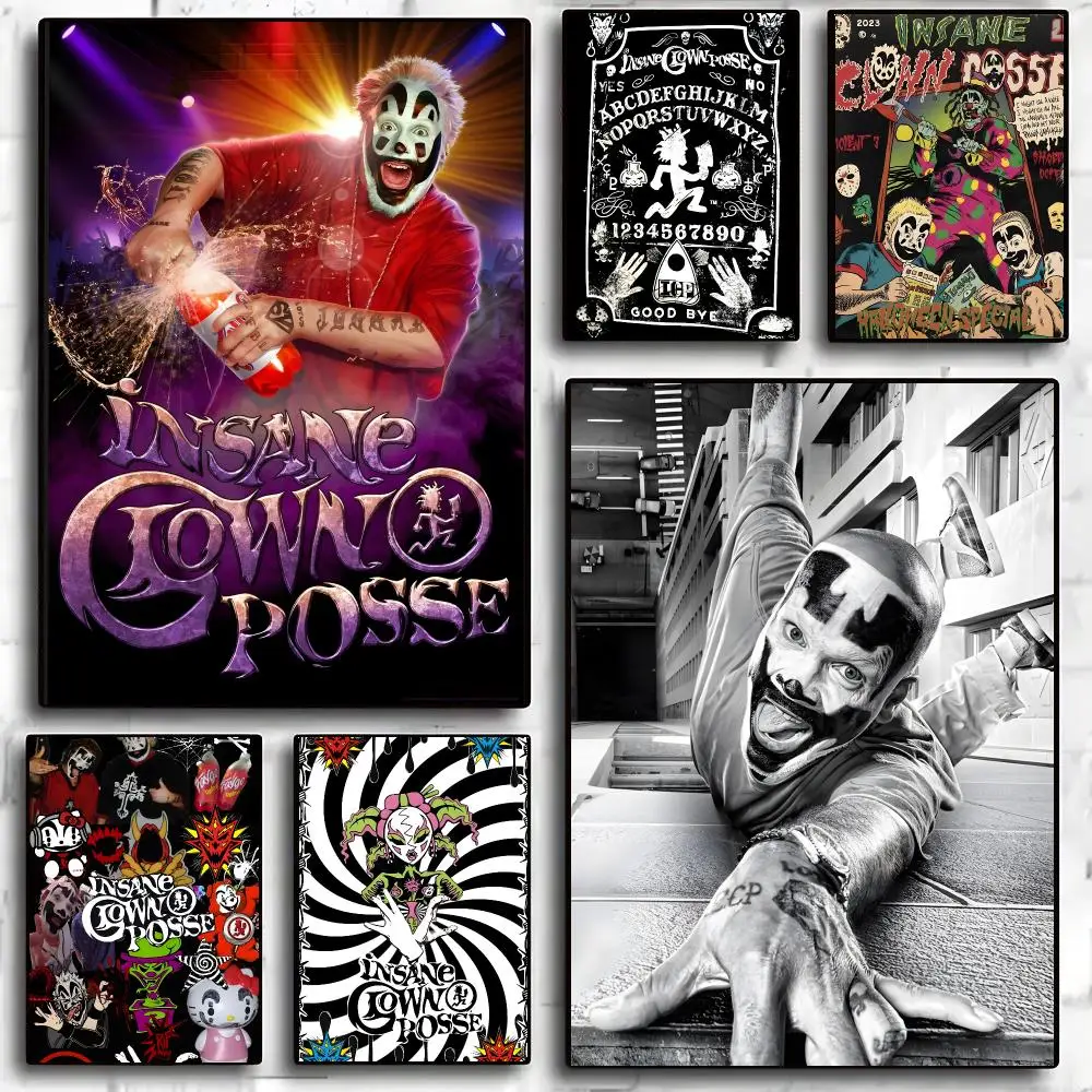 ICP Insane Clown Posse Retro Punk Poster Poster Self-adhesive Advanced Aesthetic Printing Paper Wall Art Living Room Home Decor