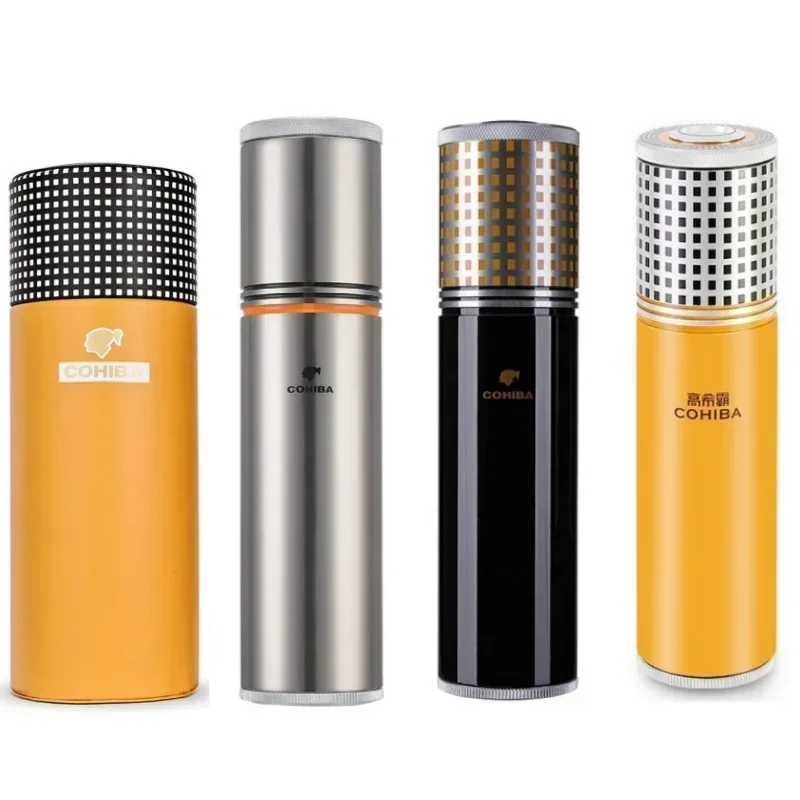 

Cohiba cigar tube Cohiba accessories with humidifier, hygrometer, seal and moisturize 4 personalized options