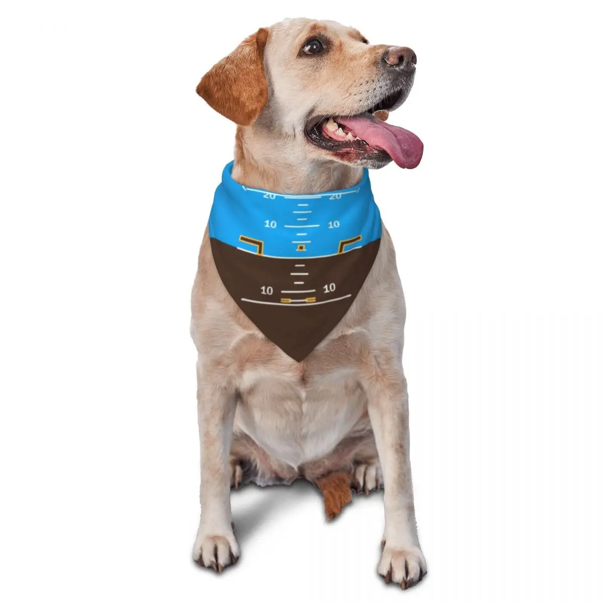 Attitude Indicator Pet Scarf Flight Pilot Airplane Aviation Aviator Polyester Dog Cat Bandanas Funny Triangle Bib Accessories