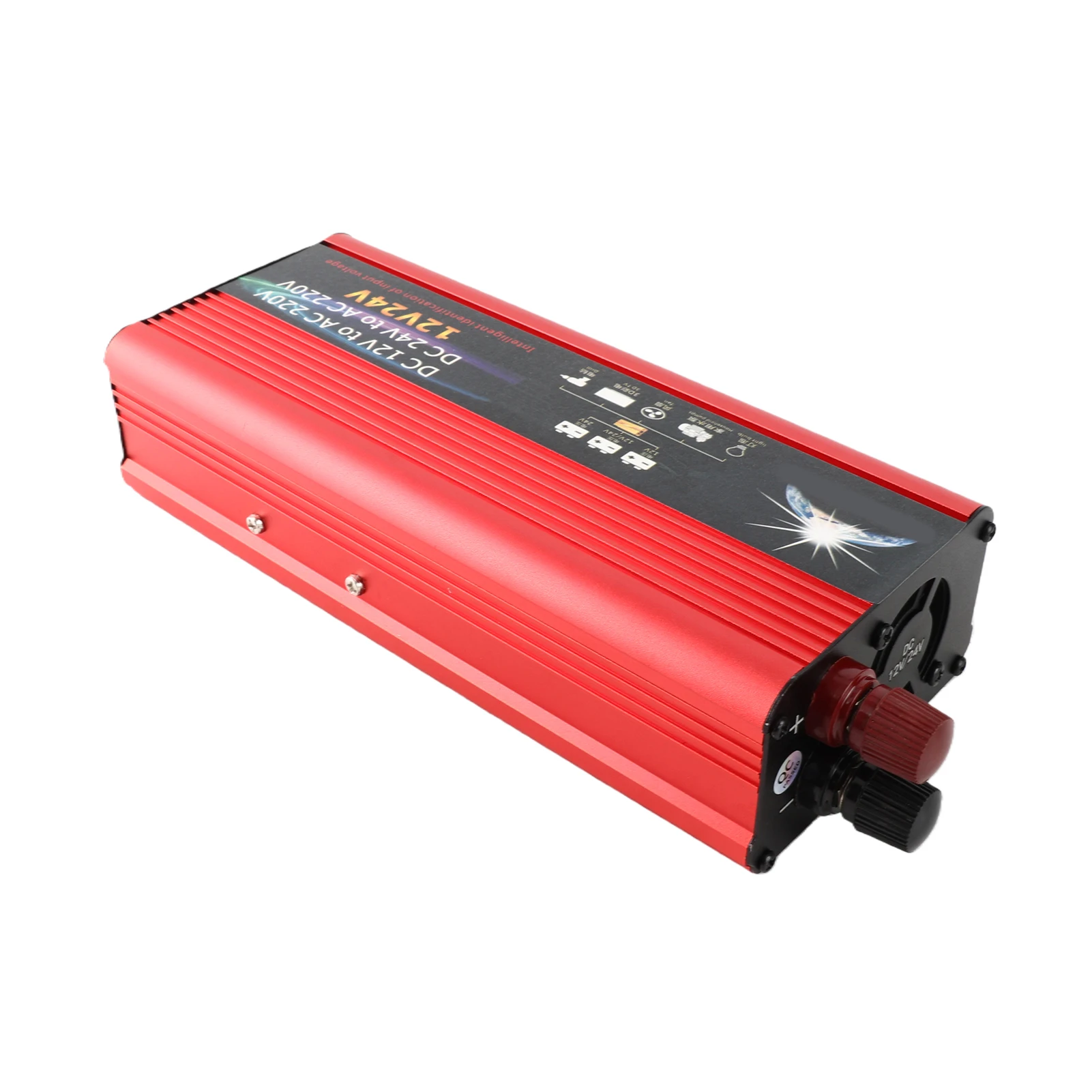 Universal 12V 24V Car Solar Power Inverter Converter 12V To 220V Neutral Housing Power Converter Without Marked Wattage Auto Pow