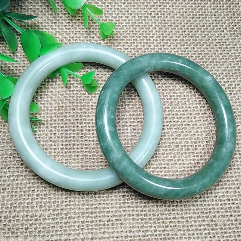 

Natural White Green Jade Round Bracelet Bangle Chinese Carved Fashion Charm Jewelry Accessories Amulet Gift for Women Men Luxury