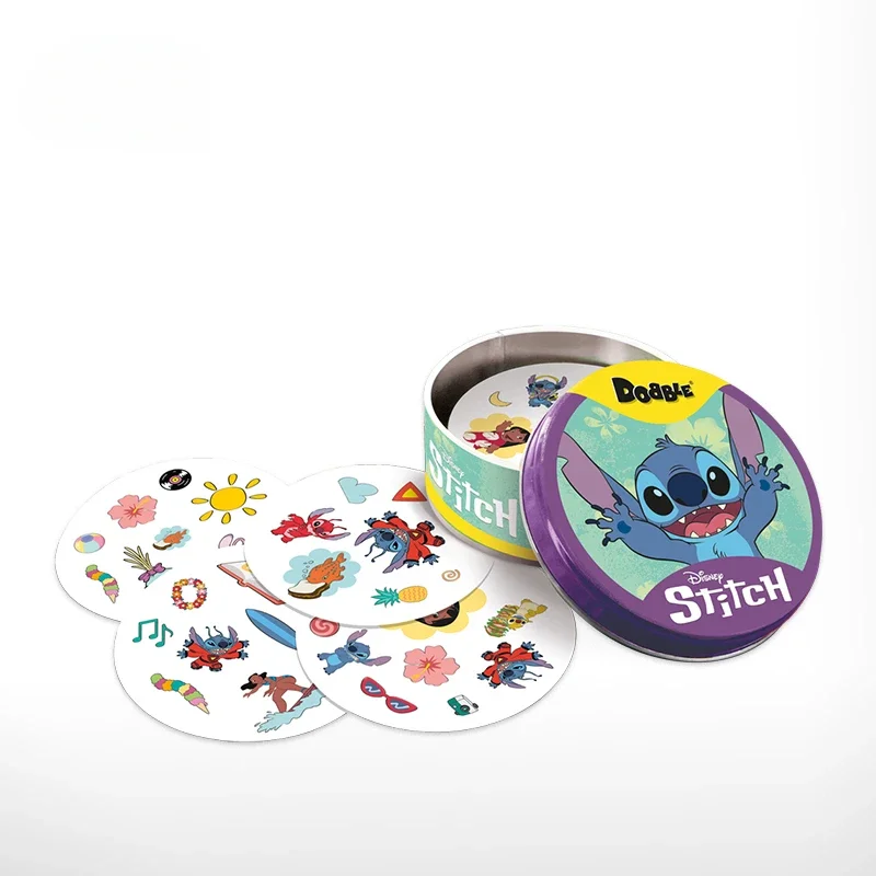 Tarjetas Dobble Stitch Spot It Dobble Juego Mirage Studios Disney 100. ° Colección de cartas, juego de mesa familiar divertido para fiesta, juguetes para niños, regalos