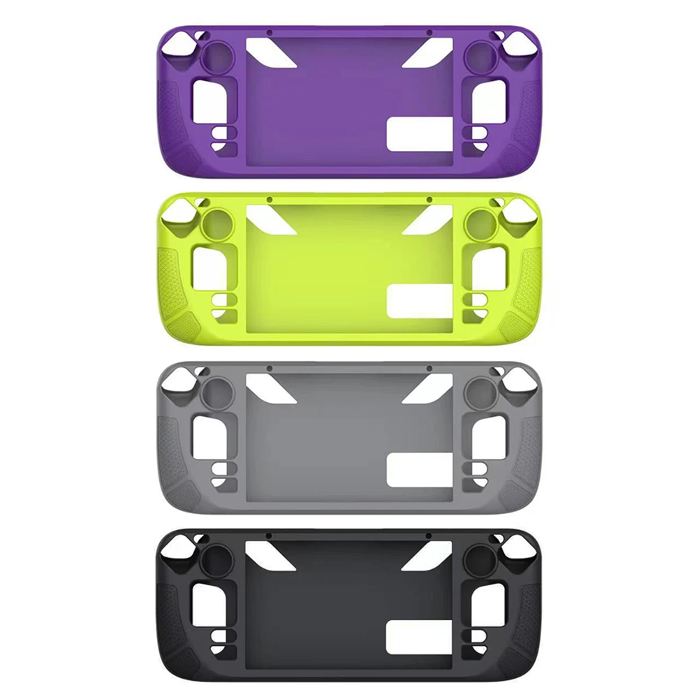 ABMF-funda protectora para Steam Deck, anticaída, antideslizante, funda de silicona suave + soporte plegable, accesorios para consola de juegos