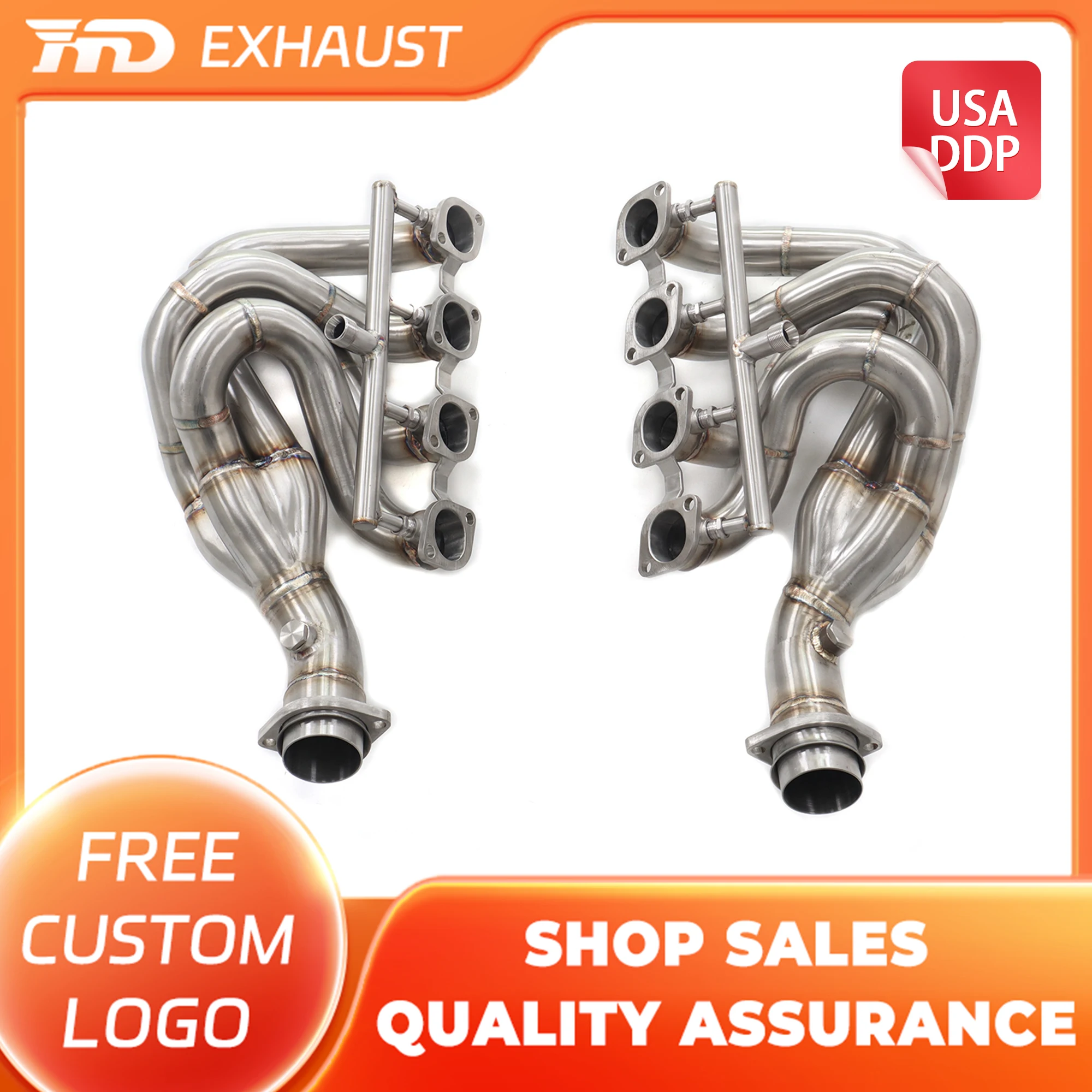 

HMD Hot Sales SS304 Headers for Ferrari F360 3.6L Manifold Without Heat Shield Exhaust Easy Installation