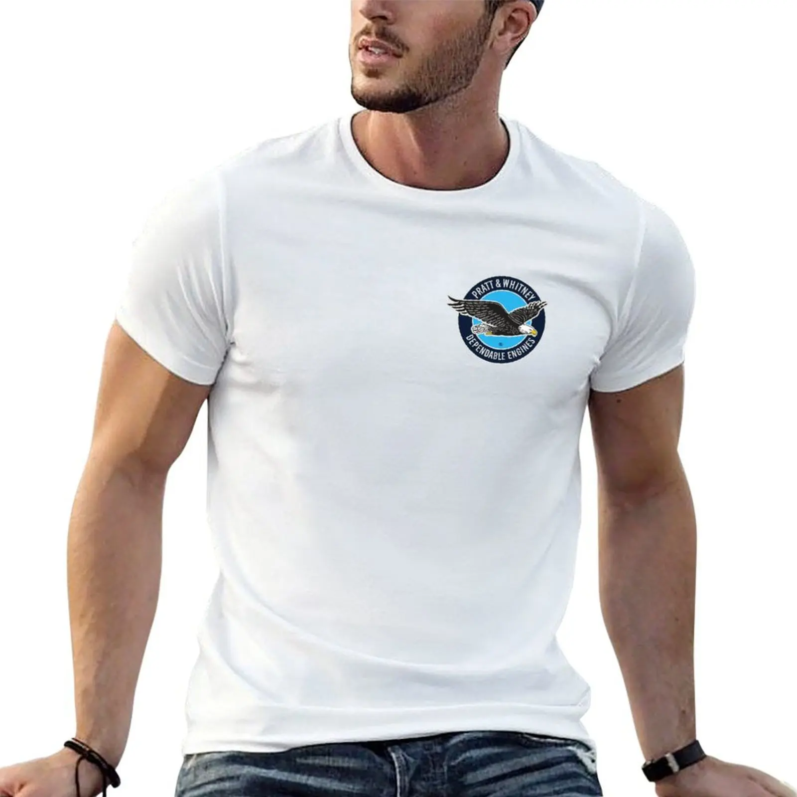 Pratt & Whitney Logo T-Shirt t shirt man casual man t shirt heavy cotton mens graphic t shirts T-shirt
