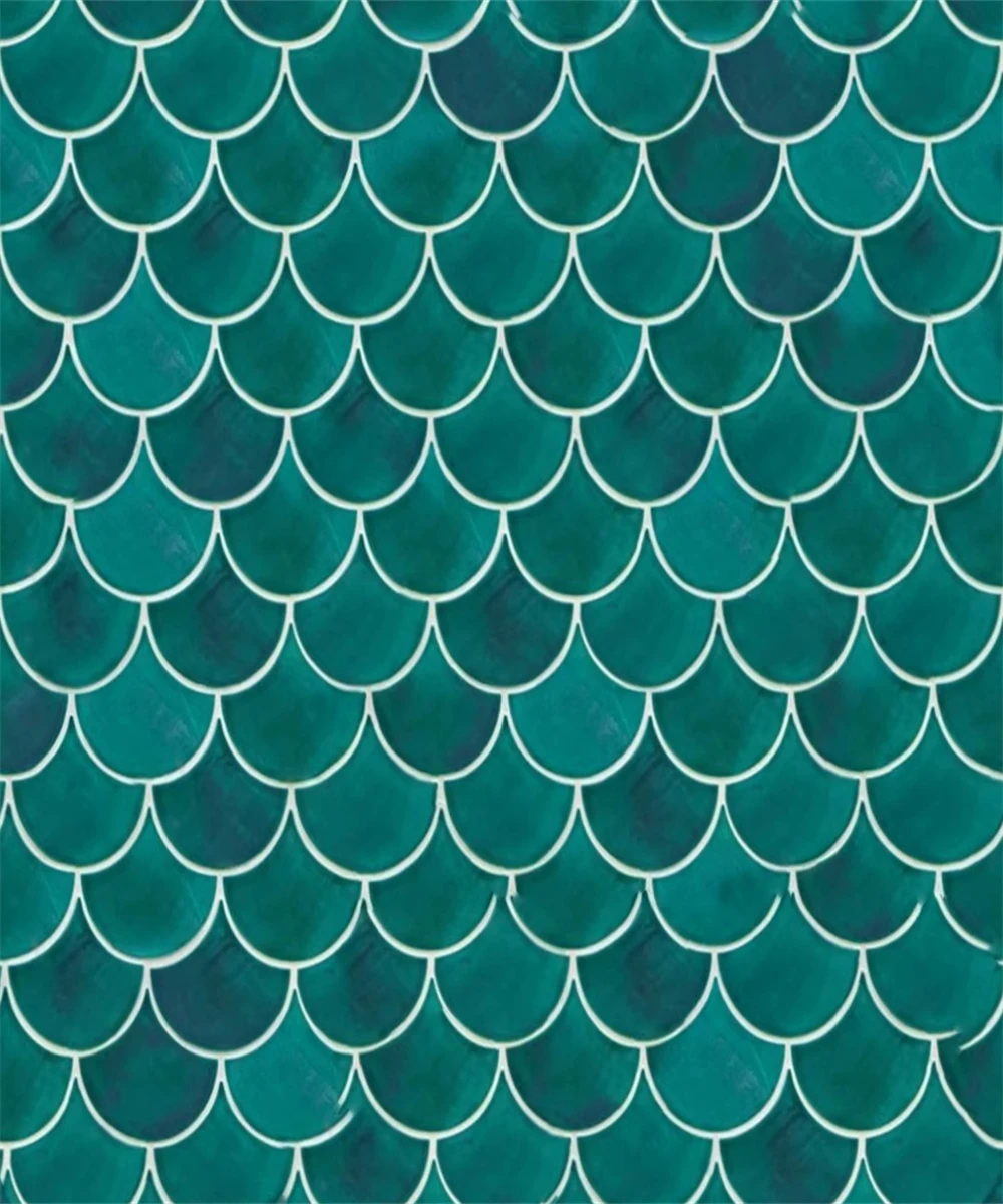 Customized size mural, geometric fan-shaped tiling wallpaper, living room, bedroom, bathroom decoration painting wallpaper