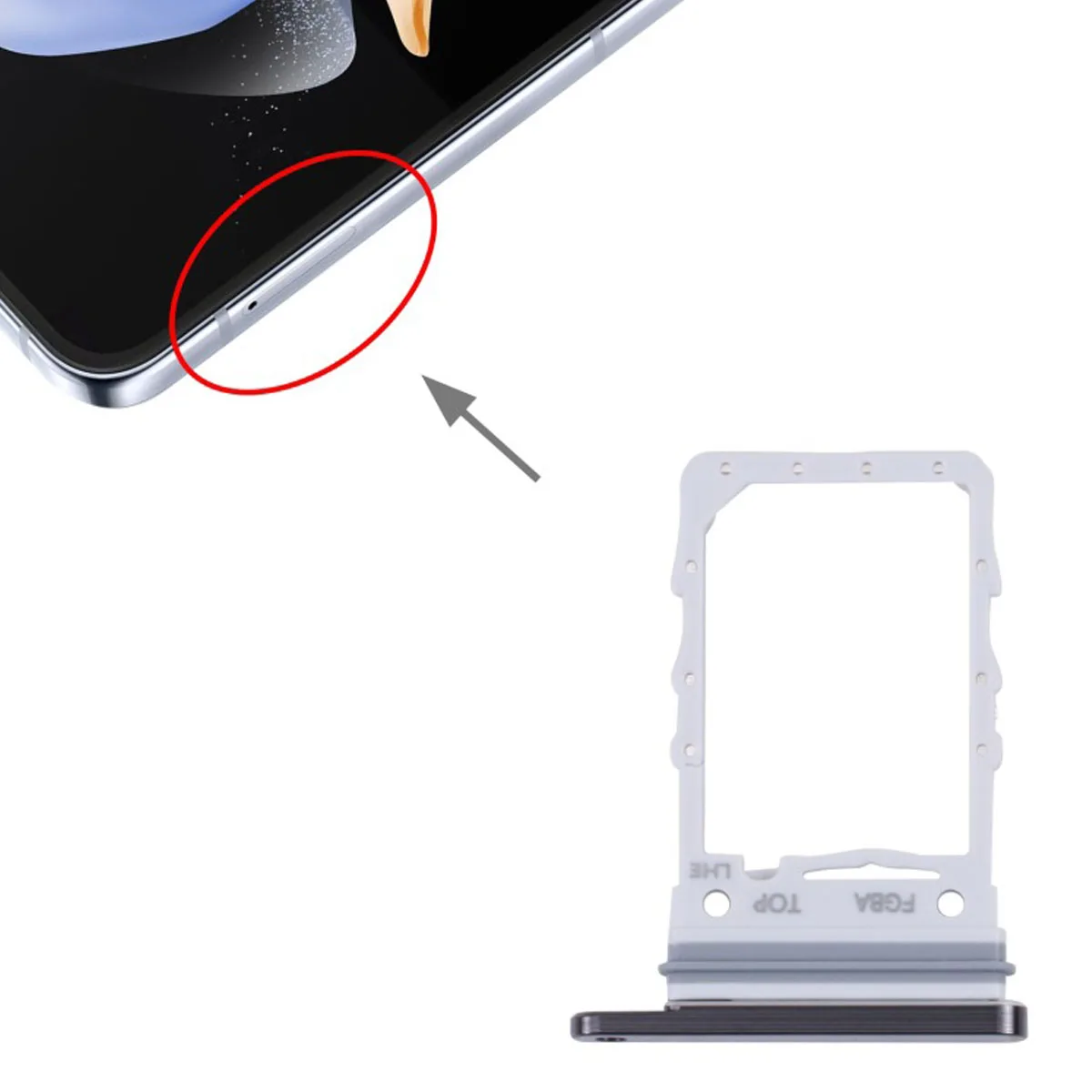 New SIM Card Tray Adaptor For Samsung Galaxy Z Flip 4 721 F721B F721N F721U F721W SIM Tray SD Card Tray Replacement