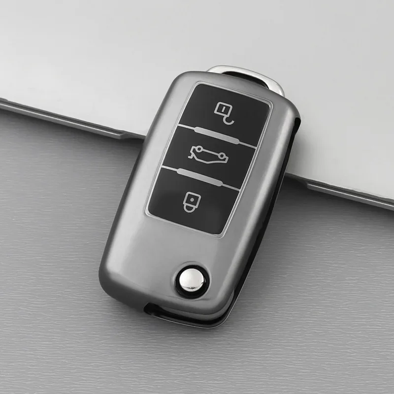 2 3 Buttons TPU Car Key Case Cover Shell For VW Volkswagen Amarok Polo Golf 4 5 6 MK4 Bora Jetta Altea Alhambra Passat B5 B6 B7