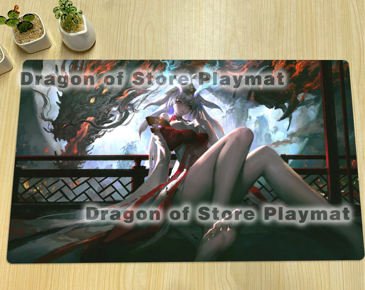 YuGiOh Playmat Kurikara DivincarnateTCG CCG Mat Board Game Pad Trading Card Game Mat Rubber Gaming Mousepad Free Bag 600x350x2mm