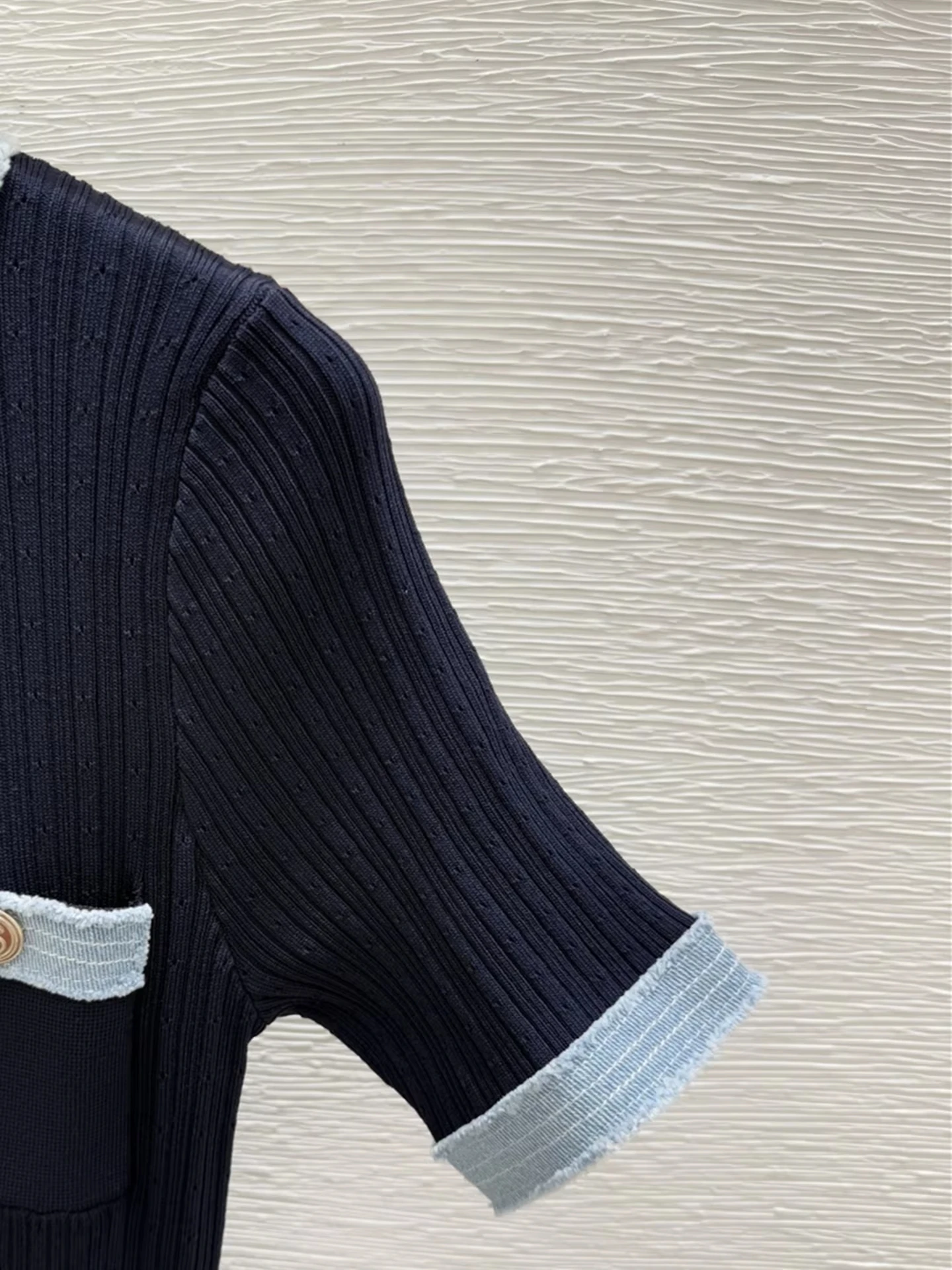 Designer Brand Solid O-neck Short Sleeve Buttons Knitted Sheath Long Dress Classical Basics Slim Female Clothes