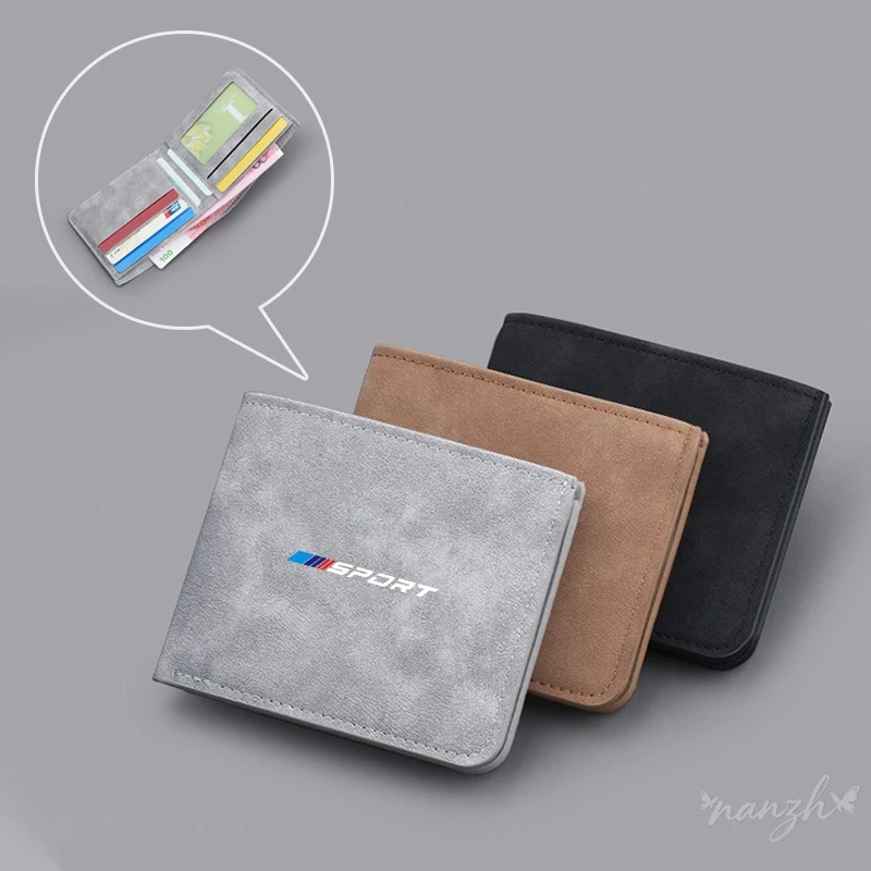 Key Bag Case Canvas Wallet Short Purse Credit Card Case Holder For BMW 1 3 5 Series G30 G20 F30 F10 E60 X1 X3 E70 F15 F48a