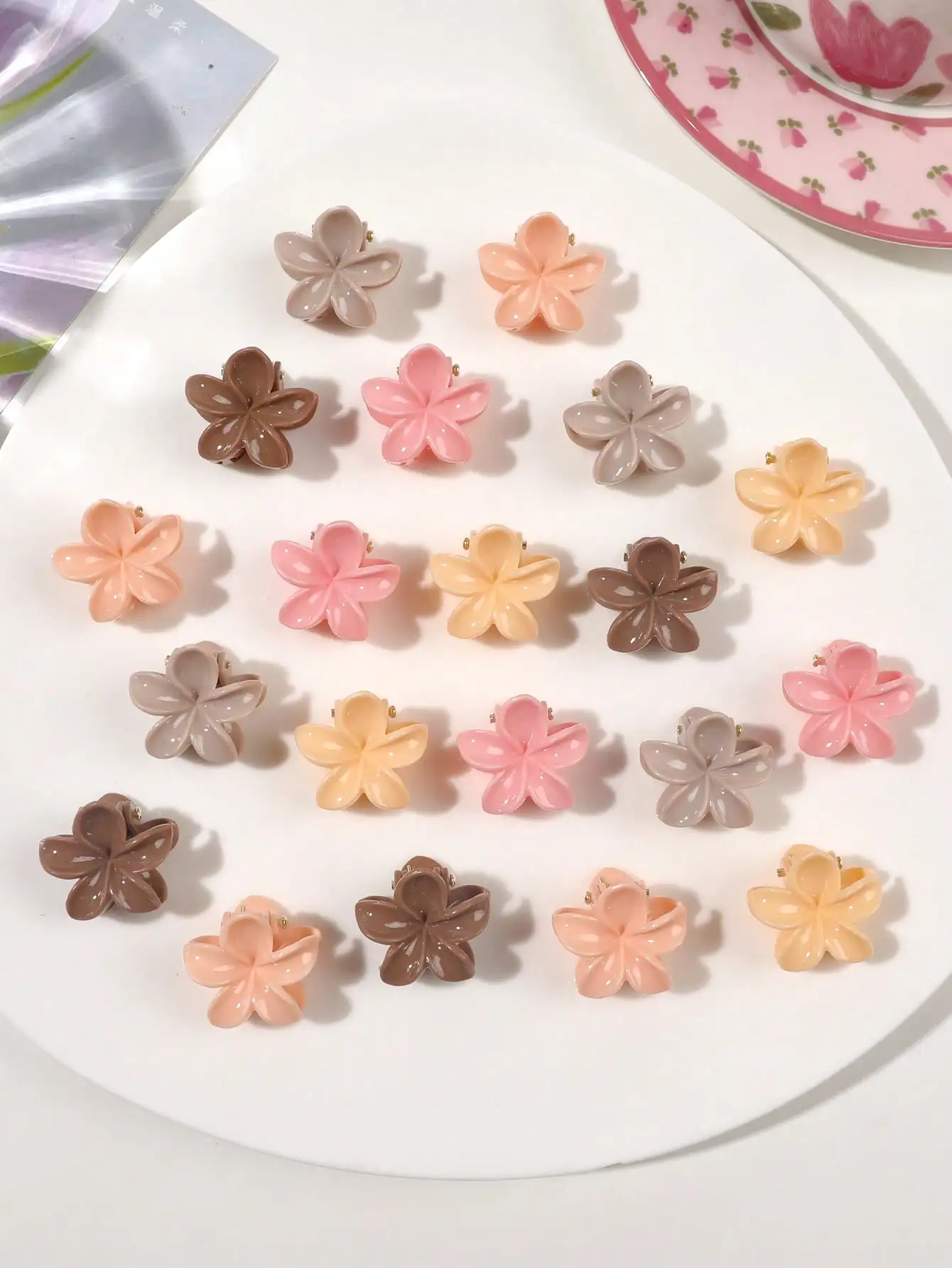 20 Stück Sommer-Haarspangen in verschiedenen Farben, kleine, niedliche Haarklammern, Haarnadeln, Haarspangen, Haaraccessoires für Damen und Mädchen. – Detail 9