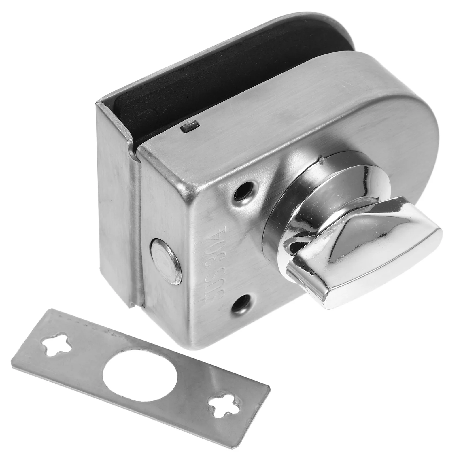 

1Set Modern Sliding Door Latch Stainless Steel Glass Door Lock Heavy Duty Security Zinc Alloy Bolt for Home Toilet