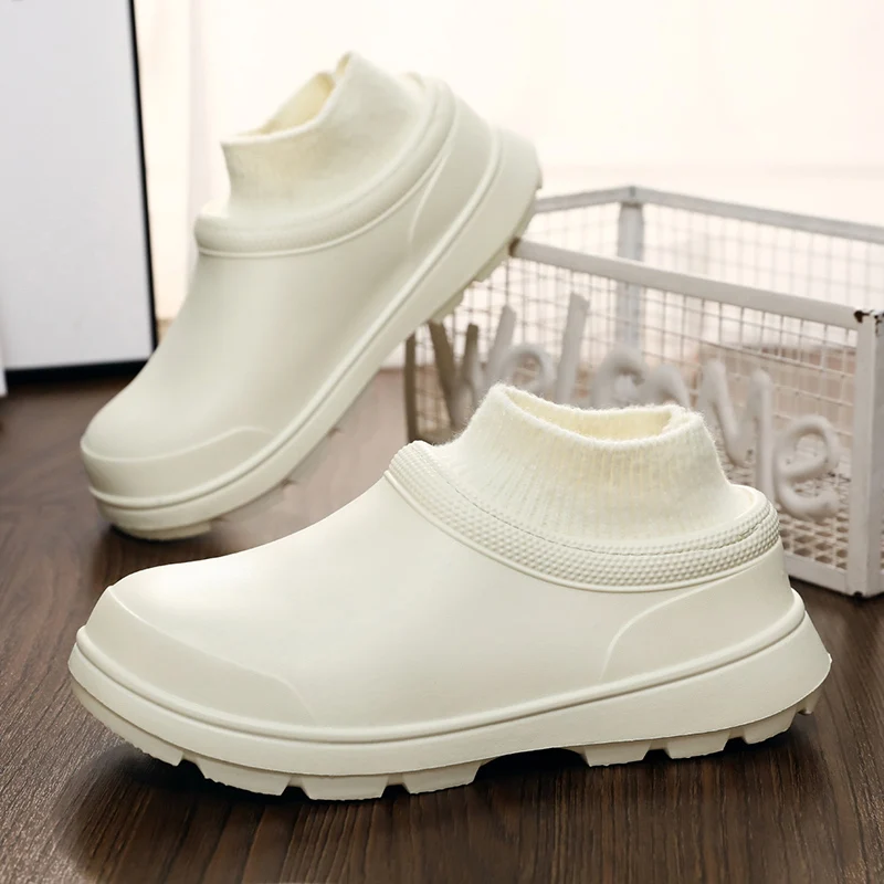 Winter Indoor New Home Waterproof Plush Warm Cotton Shoes Outdoor Platform Anti Slip Casual Cotton Shoes for Women Large Size