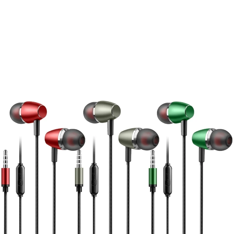 

Corded Earbuds In-Ear Earphones with Microphone Noise Isolating Headphones 3.5mm Dropship