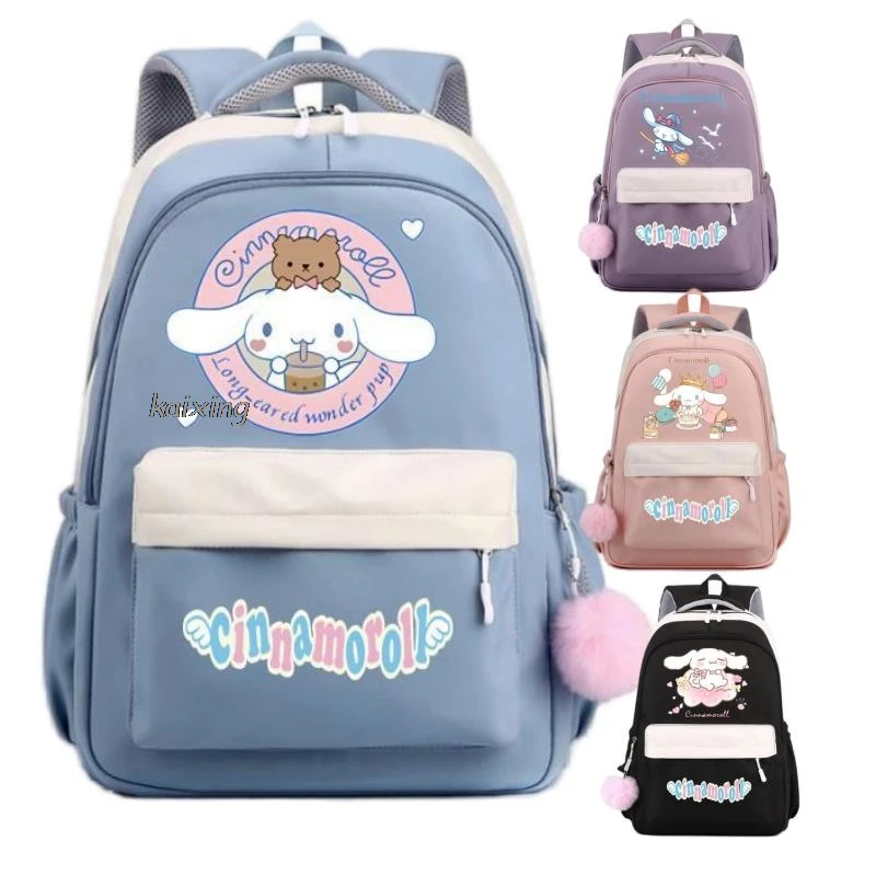 Nowy plecak Sanrio Cinnamoroll dziewczyna chłopiec Anime drukowany Bookbag torba damska Student nastolatek dziecięcy plecak tornister plecak