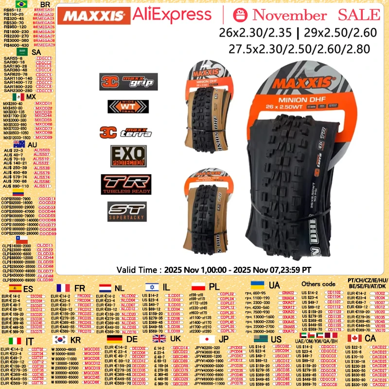 yZ[zMAXXIS ~jI DHF }Ee_Eq]ԃ^C 26x2.3/2.35/2.5 27.5x2.3/2.5/2.6/2.8 29x2.5/2.6 `[uX}EeoCN^C