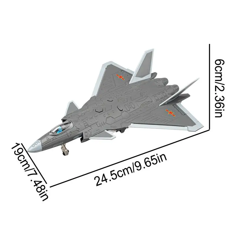 لعبة الطائرات 1: 84 مقياس الطائرات مع الضوء والصوت J-20 نموذج مع حامل لعبة الطائرة منضدية زخرفة للتجميع و