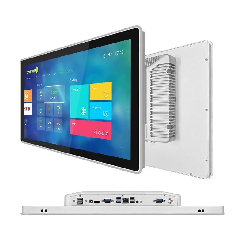 

Industrial control all-in-one machine fanless embedded capacitive resistance touch flat panel touch widescreen display