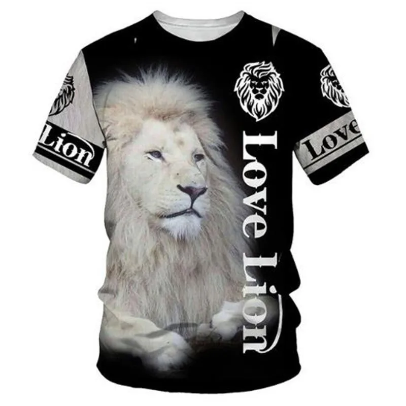 3D ライオン動物柄プリント Tシャツ新  ソースホームクロスボーダーホットセール春秋漫画アニメーションスタイル