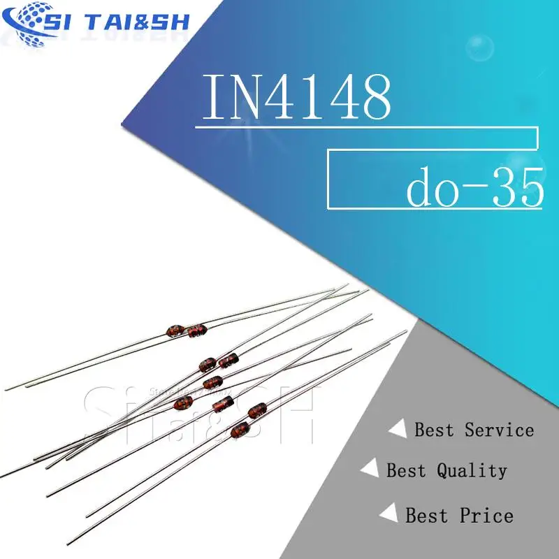 100PCS DO-35 1N4148 IN4148 High-speed Switching Diodes New