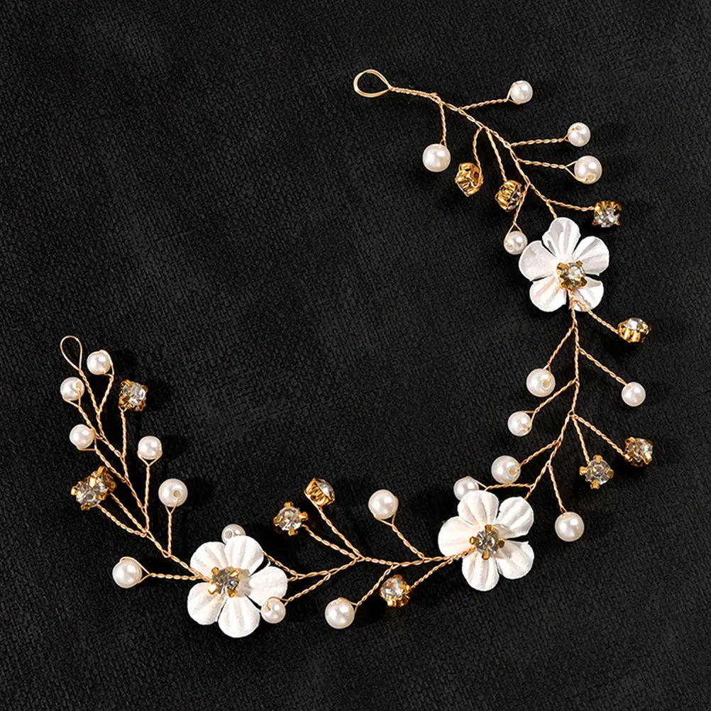 Premium Zinc Alloy Wedding Hair Vine for Brides Adorned with Faux Pearls Elegant Hair Accessory for Wedding Birthday Concert
