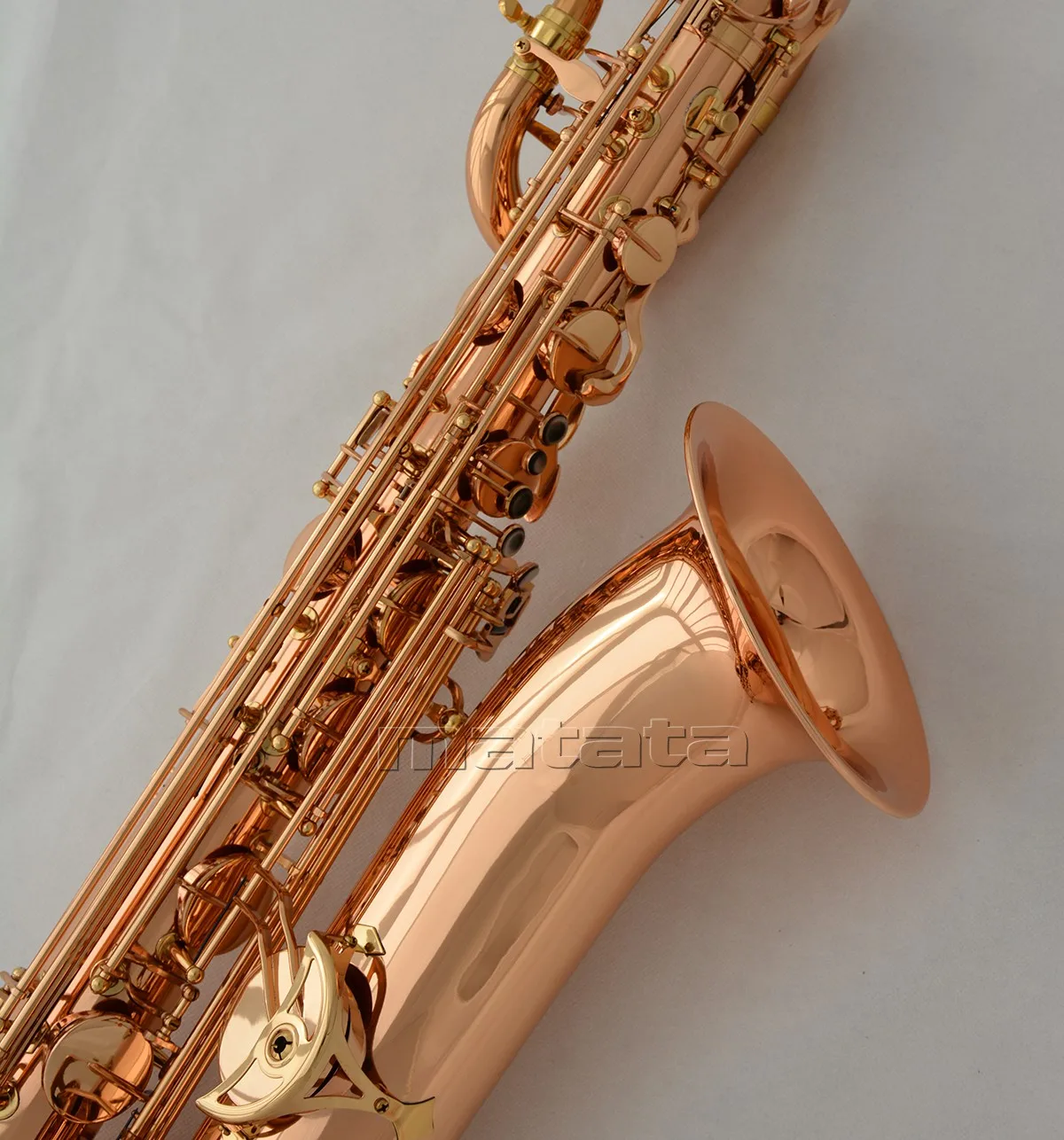 Fast Ship Customized Rose Brass Baritone Saxophone new style Eb Bari Sax With Case