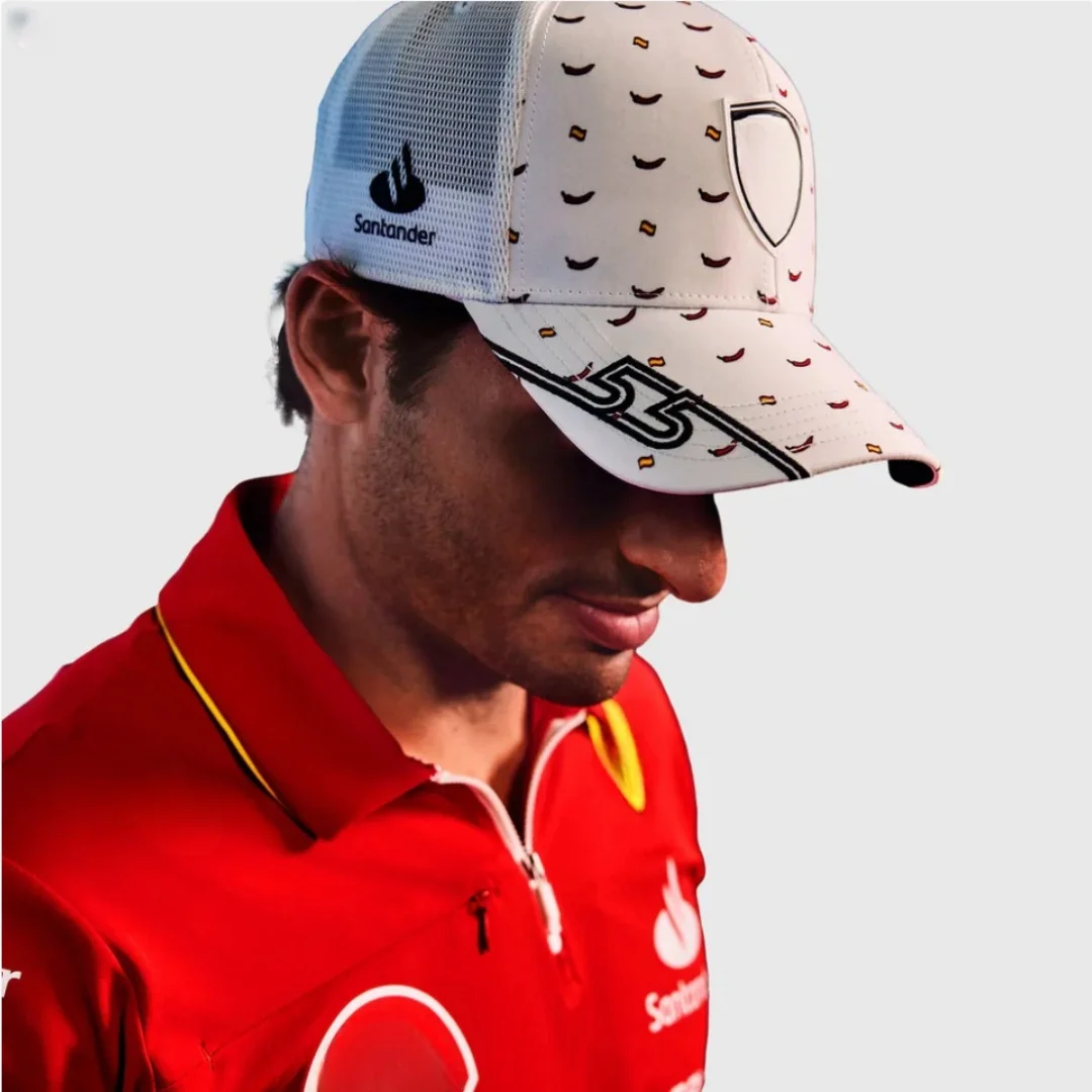 Topi GP Spanyol, topi bisbol Edisi Khusus Spanyol F1, topi tim Scuderia SF, topi Sainz Jen, topi penggemar, topi pengemudi 2024