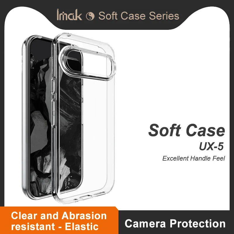 For Pixel 9 Case IMAK UX-5 Series Clear Abrasion Resistant Elastic Soft Case for Google Pixel 9 Pro XL Cover