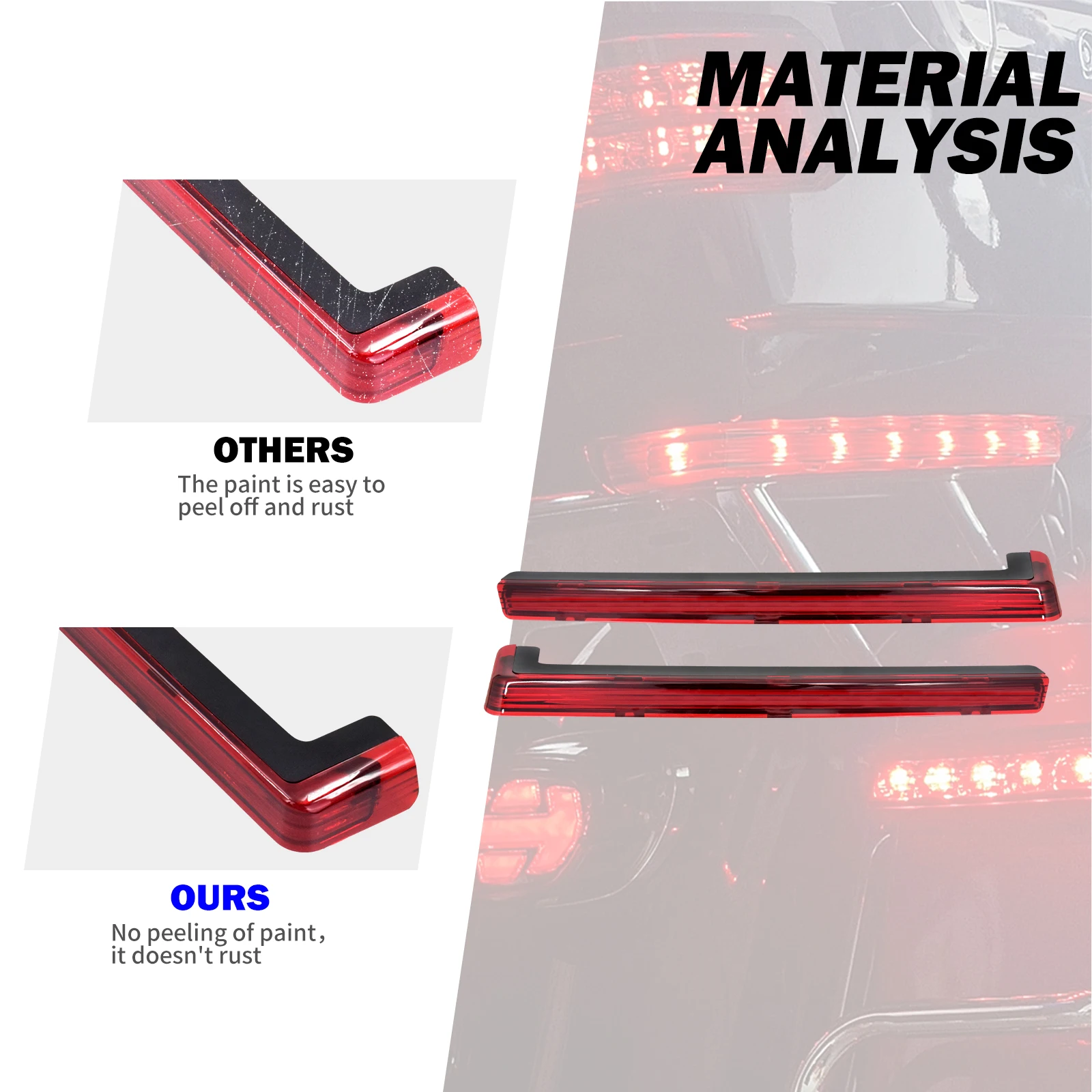 Motorcycle Red Tour Luggage Pack LED Lights Accent Side Marker Lamp For Harley Touring Road King Electra Road Glide 2006-2025