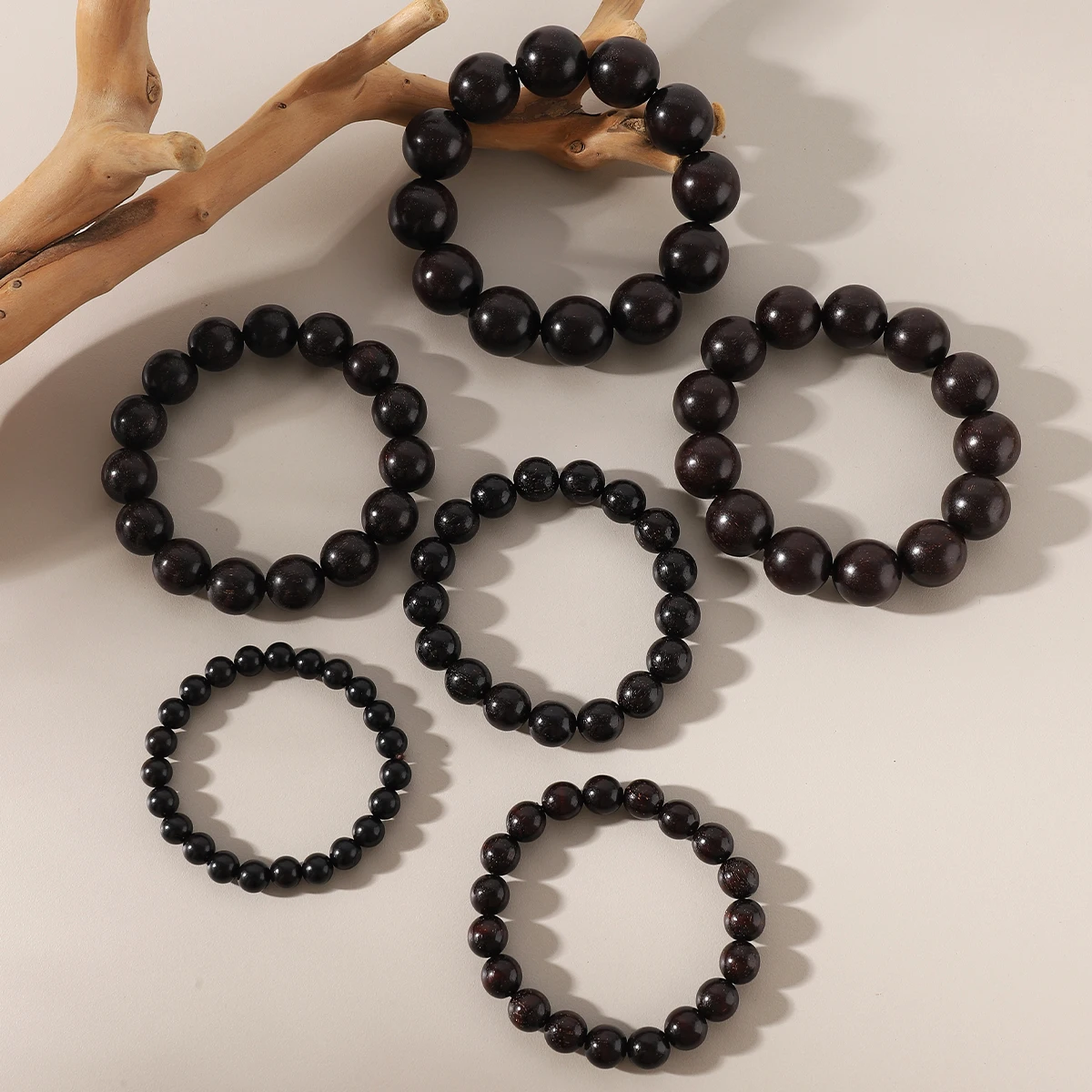 8/10/12/15/18/20Mm Red Sandalwood Bead Bracelet Tibetan Buddhist Accessories Men Women Meditation Health Blessing Bracelet