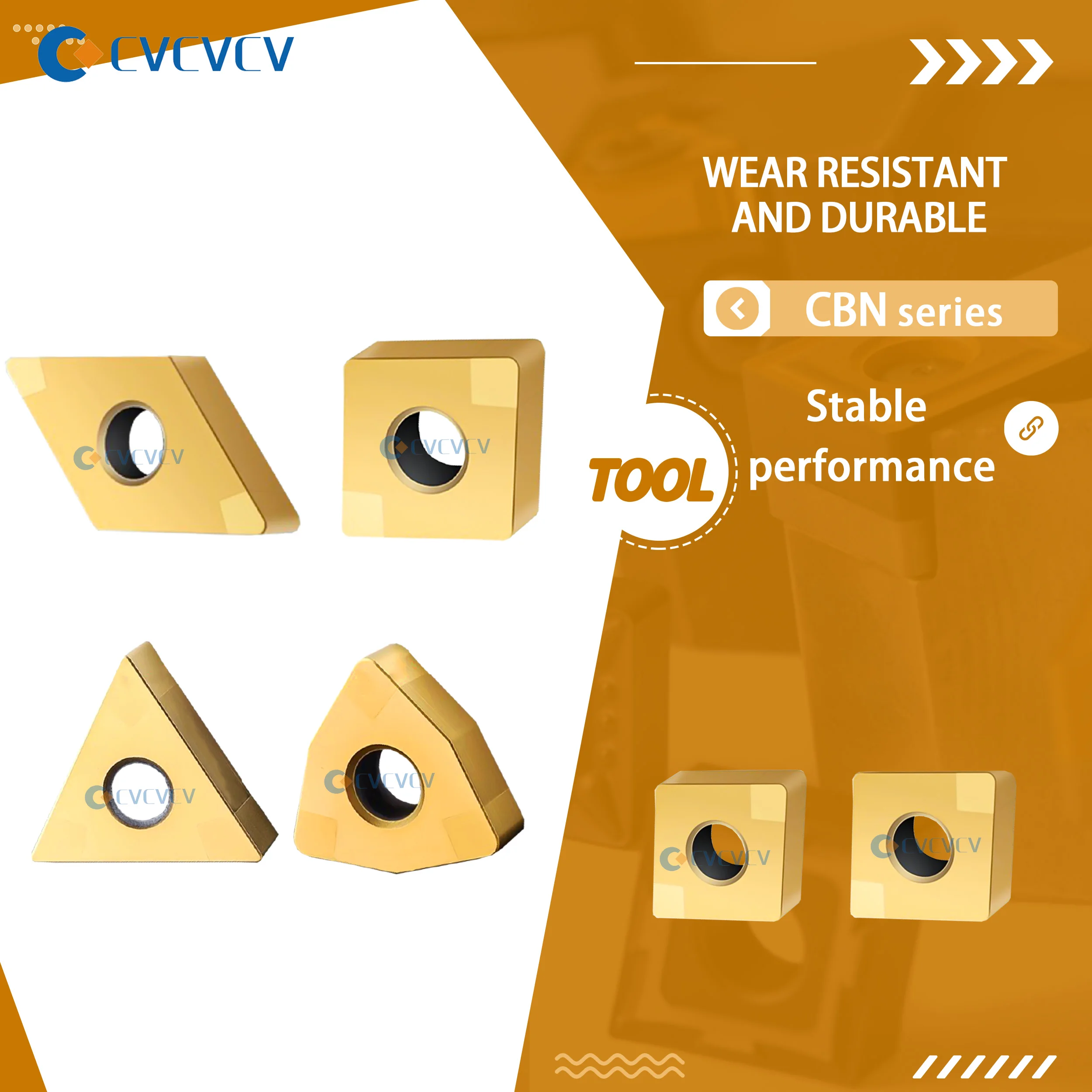 CBN Diamond Blade WNMG/CNMG/DNMG/VNMG/TNMG/Diamond Shaped Outer Circle High Hardness Quencheds Boron Nitride Hardmetal CNC Blade