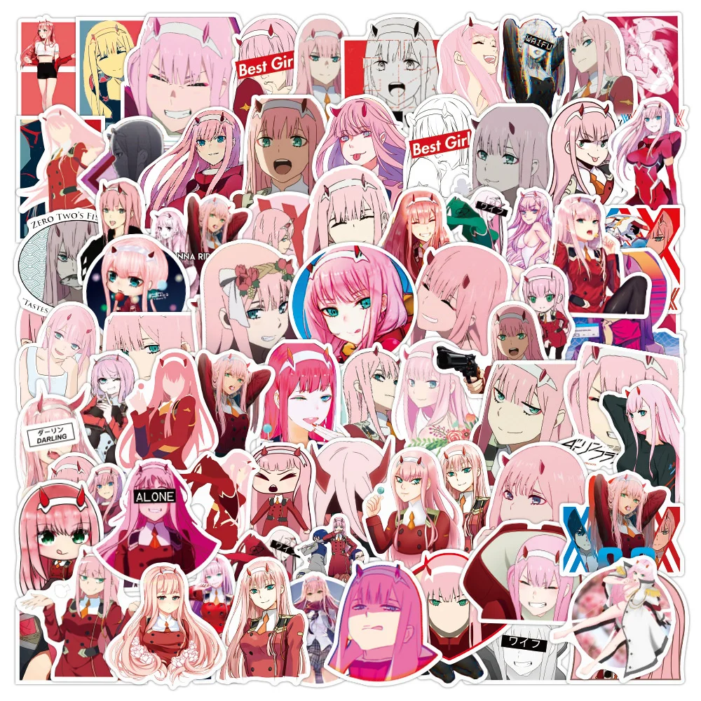 10/30/50PCS Riman Darling In Franxx Graffiti adesivo impermeabile personaggio dei cartoni animati Zero due casco da Skateboard GuitarWholesale