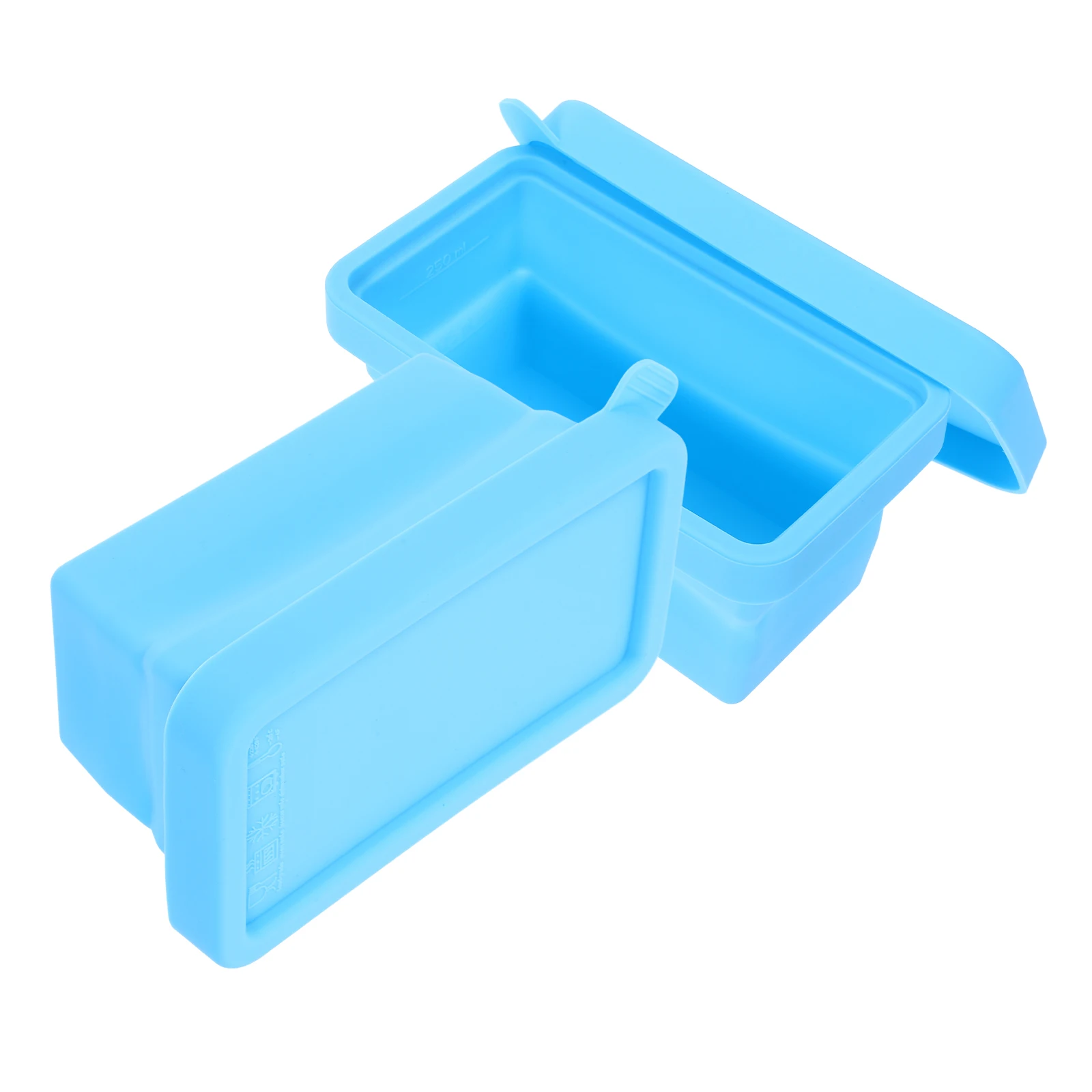 

2 Pcs Silicone Freezer Tray Sealed Boxes Mini Sauce Containers Salad Dressing Travel Condiment Dip Cups Food Storage Home Picnic