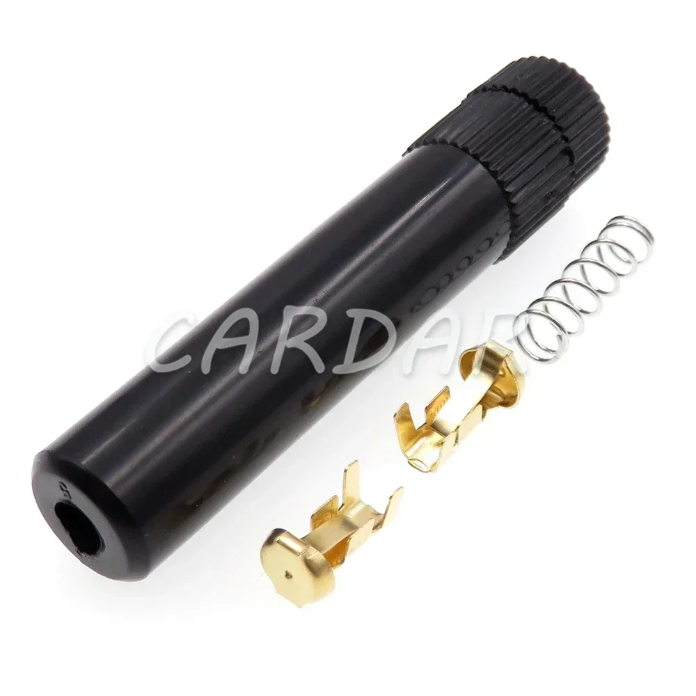 1 Set Black High Temperature Resistance Fuse Holder AC Assembly BX3014 Screw Type Glass Fuses Box with Spring and Terminal - Detail 1