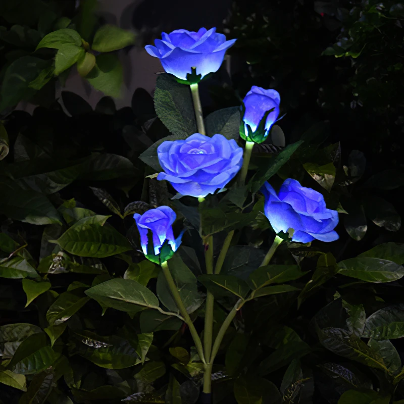 2pcs Solar Flower Light Rose Led Lamp Solar Light for Garden Decoration Waterproof Outdoor Landscape Lawn Lamps for Patio Yard