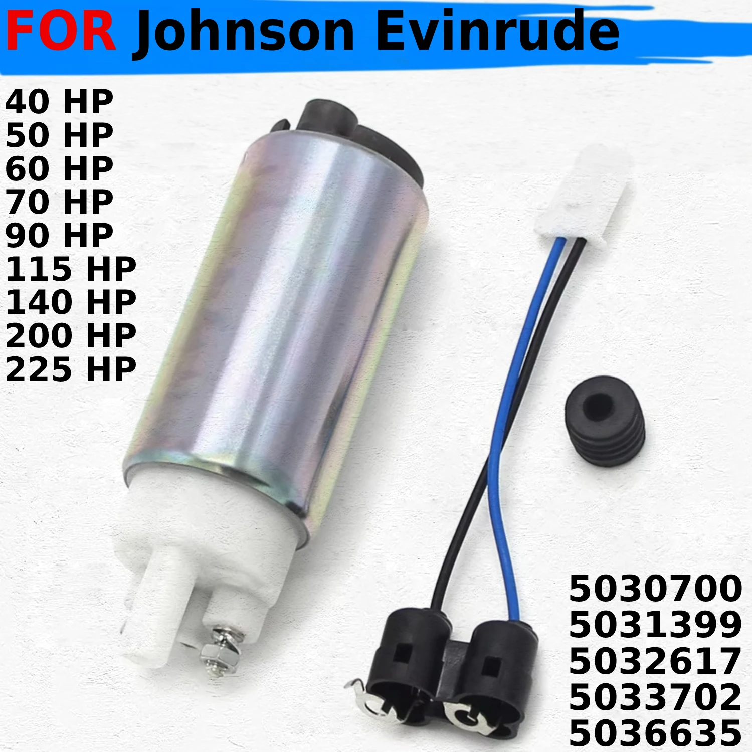 Fuel Pump With Filter Fits For Johnson Evinrude 40 50 60 70 90 115 140 200 225 HP 5030700 5031399 5032617 5033702 5036635