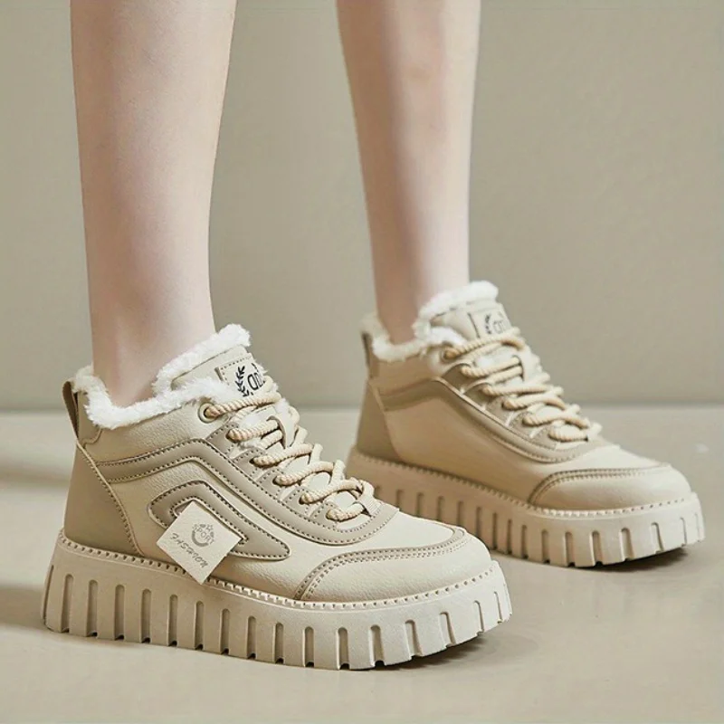 

2026 New Winter woman boots Fashionable Versatile High Top Shoes Thick Soled Casual Comfortable Women's Shoes