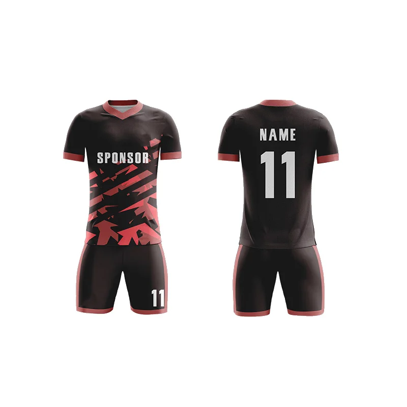 Customizable Soccers Kits For Men Full Sublimation Team Name Number Logo Printed Short Sleeves Sportswear Training Uniforms Male