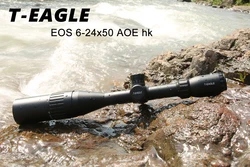 T-Eagle Optics EOS 6-24x50 AOE HK Rifle Scope Hunting Riflescope  Optical Aim Collimator Tactical Gun Sight Red Green Reticle