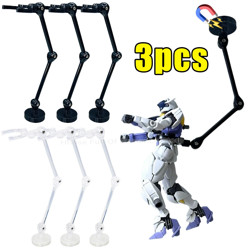 Magnetic Base Action Figure Stands Acrylic Model Suspension Display Standing Holder with Magnet Doll Toy Model Support Bracket