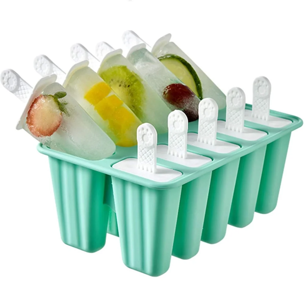 Silicone Ice Cream Popsicle Mold Food Grade Ice Cream Mold With Handle DIY Reusable Summer Ice Cube Tray Children's IceCream