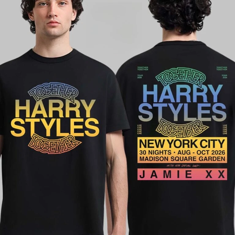 2026 Harry Styles Men's and Women's T-Shirts for The Concert in Madison Square Garden, New York. Comfortable and Breathable.