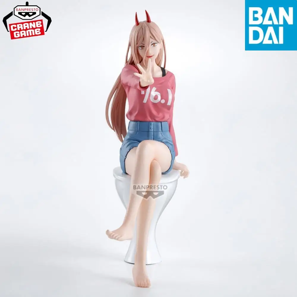 Коллекционная фигурка человека-бензопилы Bandai Banpresto — украшения для сидения и лежания для домашнего декора и подарков для фанатов аниме