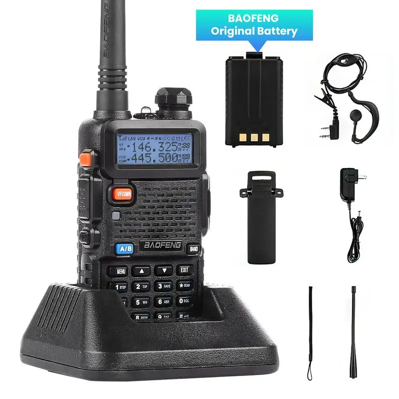 BAOFENG UV-5R هام راديو طويل المدى UV5R اتجاهين راديو ثنائي النطاق 144-148/420-450Mhz اسلكية تخاطب يده قابلة للشحن