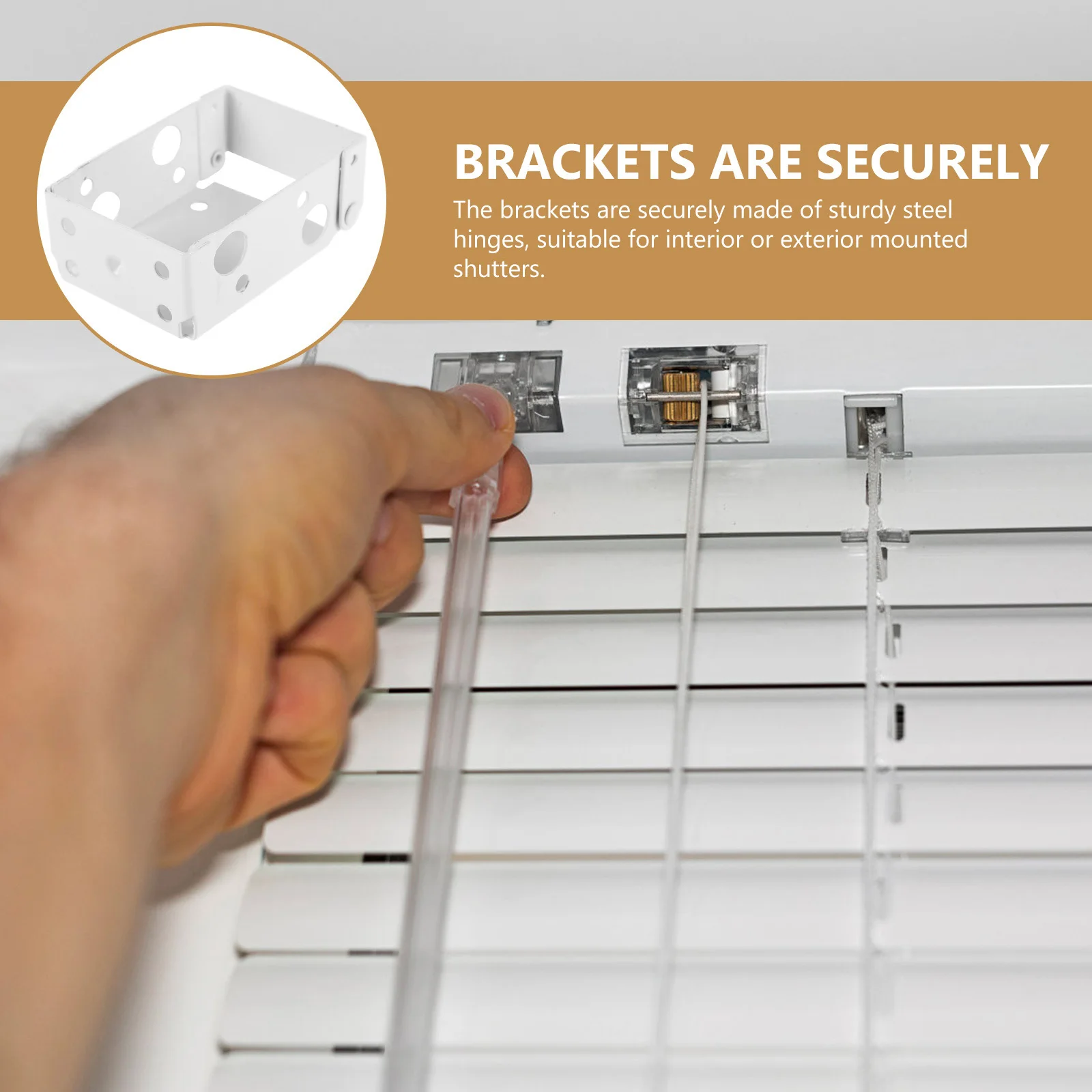 

4Pcs Window Blind Brackets Heavy Duty Mounting Holders for Blinds Quick Install Curtain Rods Accessories Parts