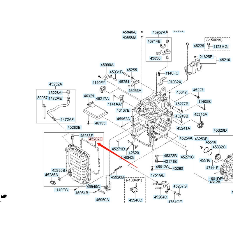Automatic Transmission Oil Pan Gasket For Hyundai Tucson Santa Fe Elantra Veloster For Kia Forte Koup Optima Sportage 452833B810