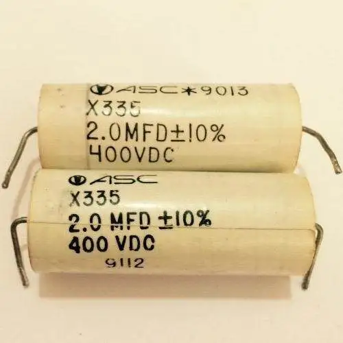 10pcs  Preferred for ASC USA 901 2.0UF 400V DC Audio Coupling Non-polar Capacitor