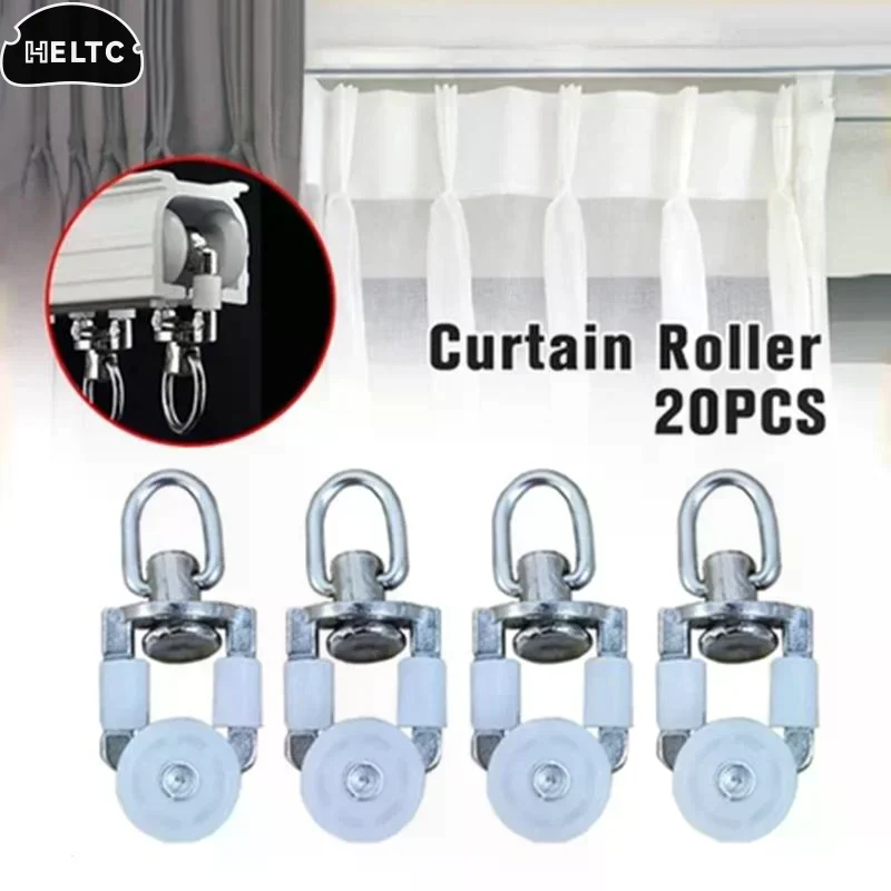 20 Piece Zinc Alloy Curtain Roller Set For Straight Gliding Tracks Home Curtain